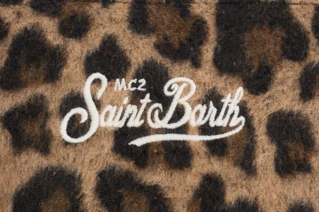 Pochette donna Parisienne in misto lana leopardata PARISIENNE FTLEO18 MC2 SAINT BARTH 