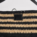 Borsa donna Bayia in rafia beige e nera PP0017FB D1X06MBKNL ISABEL MARANT 