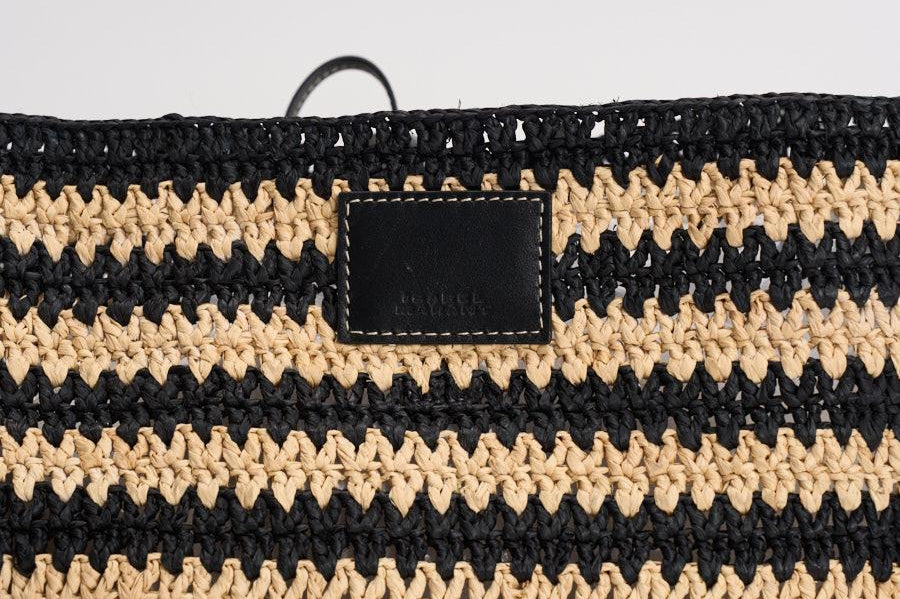 Borsa donna Bayia in rafia beige e nera PP0017FB D1X06MBKNL ISABEL MARANT 