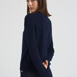 Maglia donna girocollo Mable blu notte 2022117 NAVY LISA YANG 