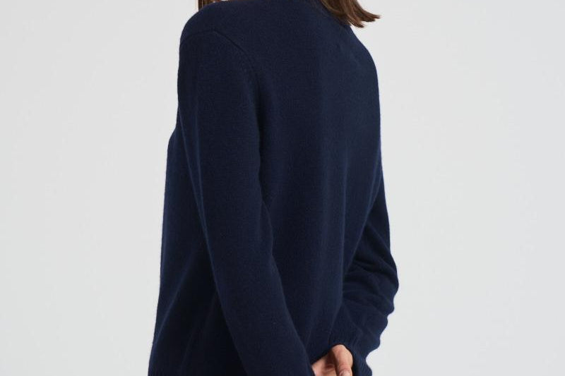 Maglia donna girocollo Mable blu notte 2022117 NAVY LISA YANG 