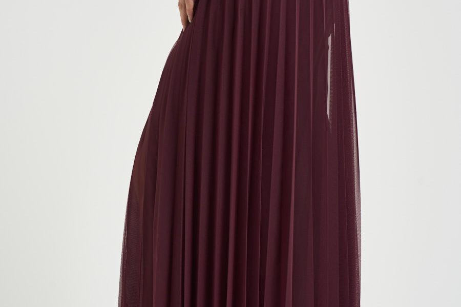 Gonna lunga donna lunga plissé bordeaux 14887 2503 FORTE FORTE 