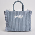 Borsa donna Vanity mini corduroy in velluto a coste celeste VANITYMINI CORD36 MC2 SAINT BARTH 