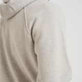 Felpa uomo con cappuccio in lana grigio chiaro MKN057A 110149AM13 CP COMPANY 