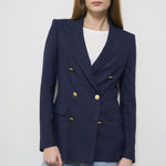 Giacca donna blu doppiopetto J Parigi JPARIGI10B 340159EB849 TAGLIATORE 