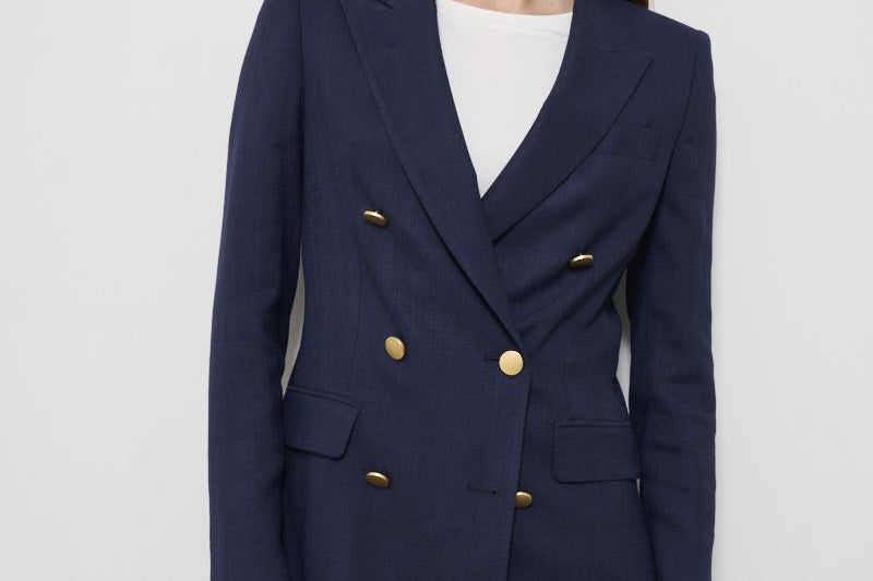 Giacca donna blu doppiopetto J Parigi JPARIGI10B 340159EB849 TAGLIATORE 