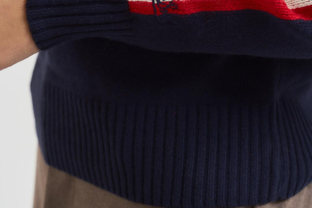 Maglia donna con stampa blu e rossa PEAK SKILOVE6141 MC2 SAINT BARTH 