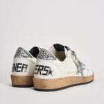 Sneakers donna Ball Star bianca e silver GWF00117 F00377311325 GOLDEN GOOSE 