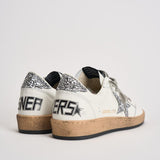 Sneakers donna Ball Star bianca e silver GWF00117 F00377311325 GOLDEN GOOSE 