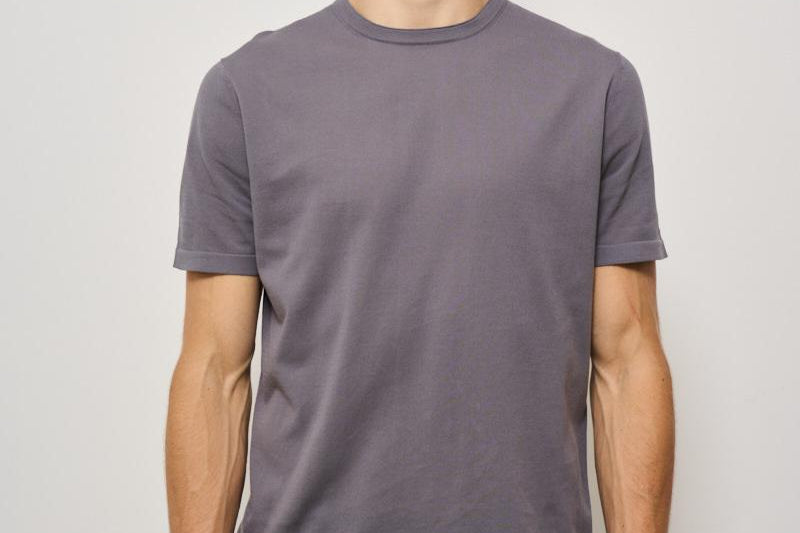 T-shirt uomo girocollo grigio K102821 496 KANGRA 