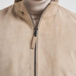 Giubbotto uomo in camoscio e tessuto beige FRANCIS KNIT 505 THE JACK LEATHERS 