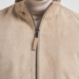 Giubbotto uomo in camoscio e tessuto beige FRANCIS KNIT 505 THE JACK LEATHERS 