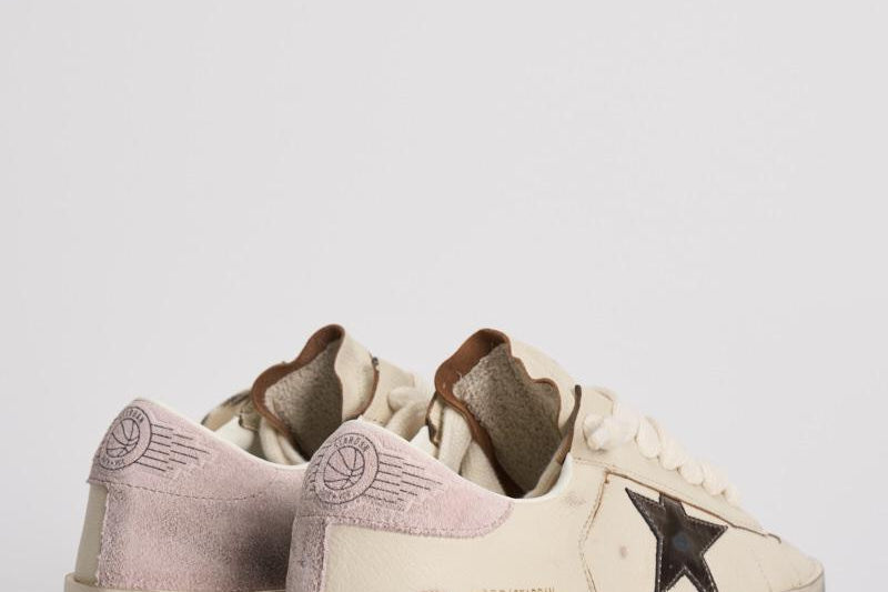 Sneakers donna Stardan bianche e rosa GWF00128 F00727682942 GOLDEN GOOSE 