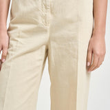 Pantalone donna dritto avorio 176880 D6207400 INCOTEX 