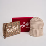 Set uomo cappellino e pochette beige XBOXMCLAS 5110 MC2 SAINT BARTH 