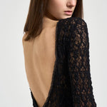 Abito donna in pizzo nero 14896 8001 FORTE FORTE 