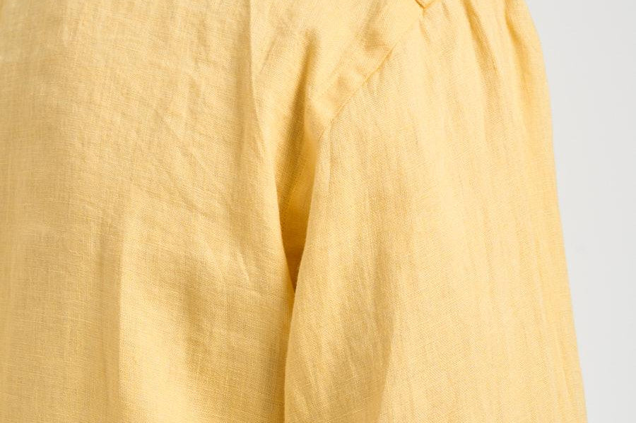 Camicia uomo in lino gialla 710966294 515 RALPH LAUREN 