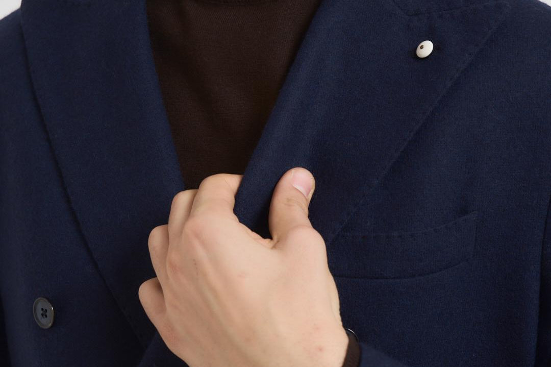 Giacca uomo doppiopetto blu notte 2813 557015 L.B.M. 