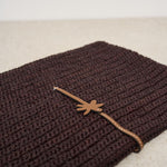 Clutch donna in rafia marrone V7.4AF CHOCOLATE MANEBI' 