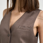 Gilet donna tortora A03031 01926151 PESERICO 