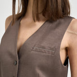 Gilet donna tortora A03031 01926151 PESERICO 