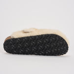 Scarpa donna Boston Big Buckle Sheraling Mule bianca 1025664 EGG SHELL BIRKENSTOCK 