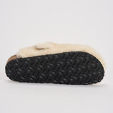 Scarpa donna Boston Big Buckle Sheraling Mule bianca 1025664 EGG SHELL BIRKENSTOCK 