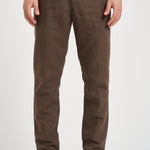 Pantalone uomo in lino marrone PG26 82 PERFECTION 
