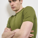 T-shirt uomo girocollo verde AU1020C 1005 ALPHA STUDIO 
