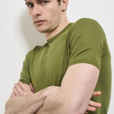 T-shirt uomo girocollo verde AU1020C 1005 ALPHA STUDIO 