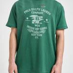 T-shirt uomo con stampa verde 710B13522 001 RALPH LAUREN 