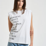 T-shirt donna bianca con scritte MA70P 270 ELISABETTA FRANCHI 