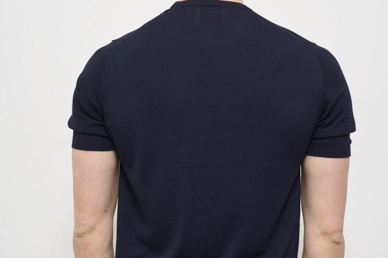 T-shirt uomo girocollo blu AU1020C 1001 ALPHA STUDIO 
