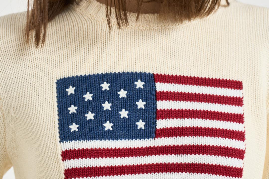 Maglia donna in cotone panna 211896939 002 RALPH LAUREN 