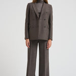 Giacca donna doppiopetto Powo tortora D420021X POWO024CASTAGNA P.a.r.o.s.h. 