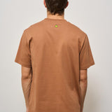 T-shirt uomo girocollo marrone ATH084 094 BARROW 