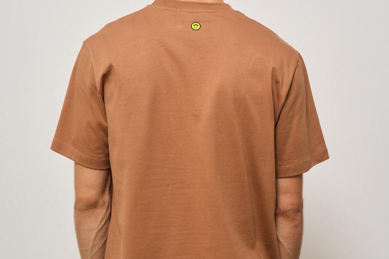 T-shirt uomo girocollo marrone ATH084 094 BARROW 