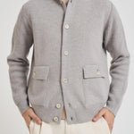 Giacca uomo in maglia grigio chiaro AALKTJT1 AA65015915BC LARDINI 