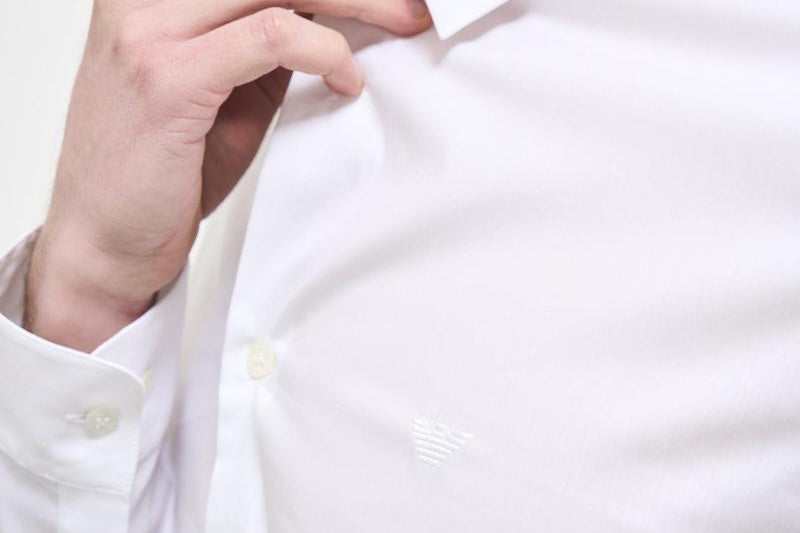 Camicia uomo bianca 8N1C09 1NI9Z0100 EMPORIO ARMANI 