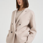 Cappotto donna corto doppiopetto panna MERYL ICE ACCADEMIE TESSILI 