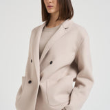 Cappotto donna corto doppiopetto panna MERYL ICE ACCADEMIE TESSILI 