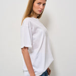 T-shirt donna girocollo bianca MA60N 270 ELISABETTA FRANCHI 