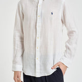 Camicia uomo in lino bianca 710968915 505 RALPH LAUREN 