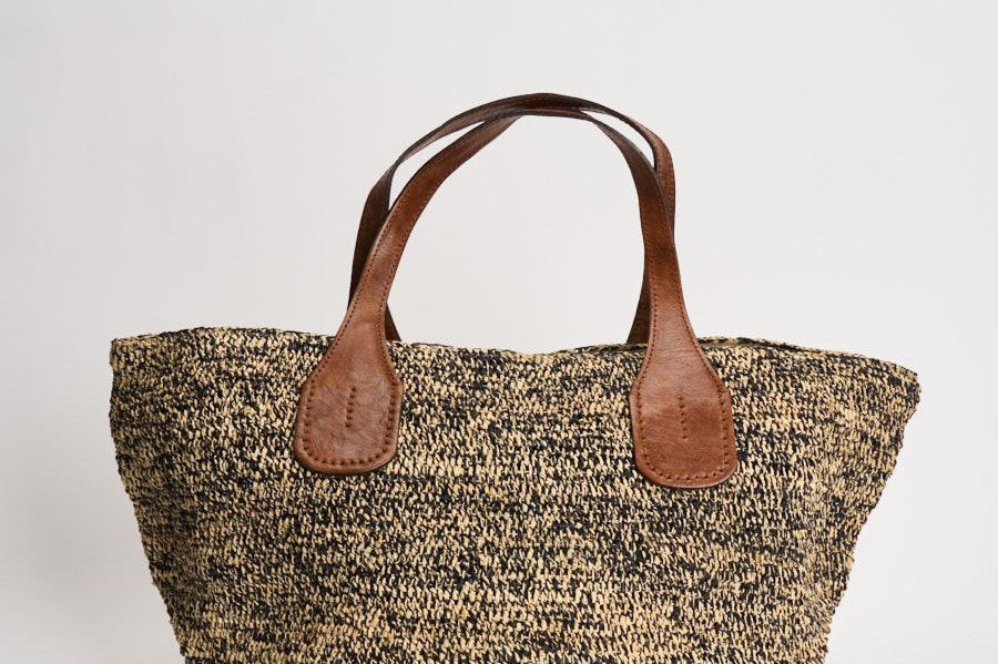 Borsa donna Tokyo in rafia marrone TOKYOII TIGA IBELIV 