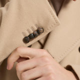 Cappotto uomo doppiopetto beige ARDEN 350001EA810 TAGLIATORE 