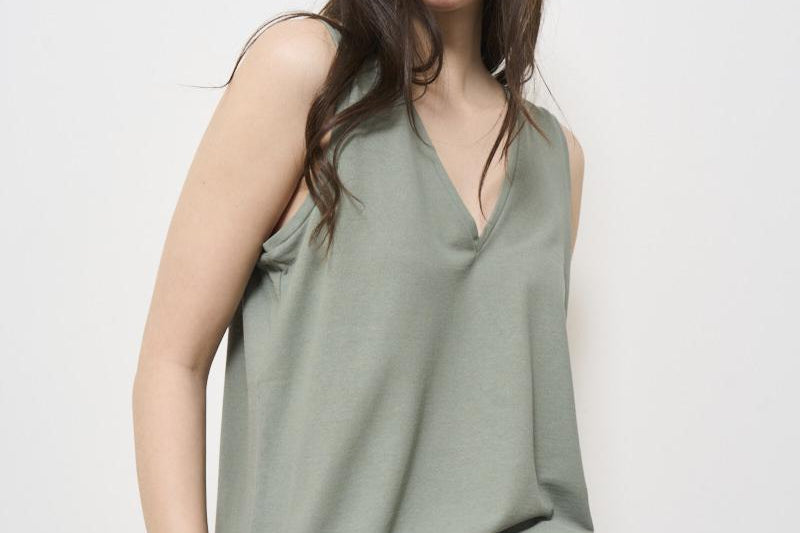 Top donna verde in maglia 853004 ZG480Z1568 INCOTEX 