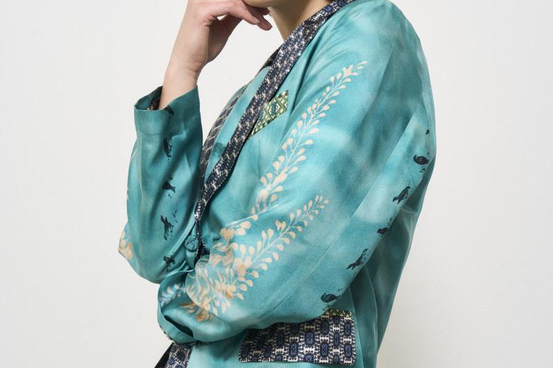 Cappotto donna Aloe in seta 12107 515545 PIERRE-LOUIS MASCIA 