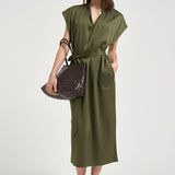 Abito donna chemisier verde militare 31325 0328LAUREL GREEN FILIPPA K 