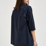 Camicia donna manica a tre quarti blu L6SK15 N08 LIVIANA CONTI 