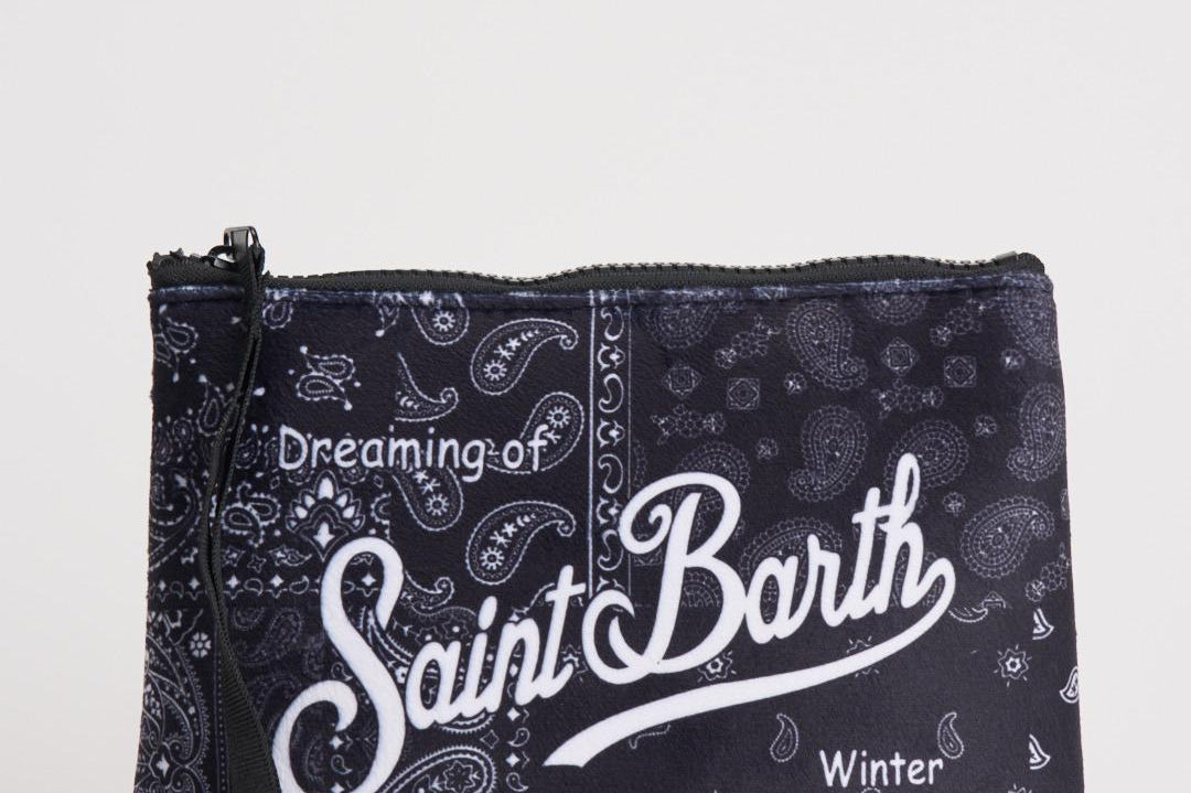 Pochette donna Aline fantasia bandana nera ALINE WBANDPLAID00 MC2 SAINT BARTH 